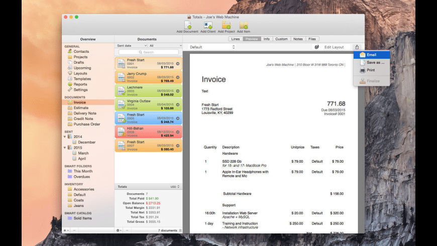 Invoice app for mac 2015 free